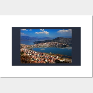 Kastoria & Orestiada lake - Macedonia, Greece Posters and Art